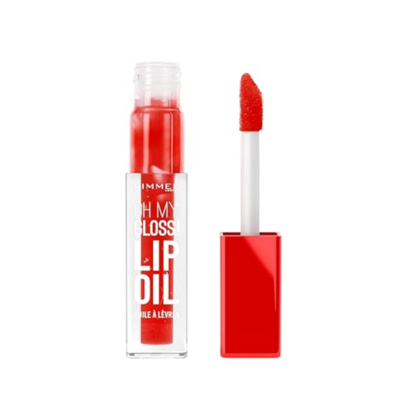 RIMMEL LONDON OH MY GLOSS LIP OIL 004 VIVID RED 4.5