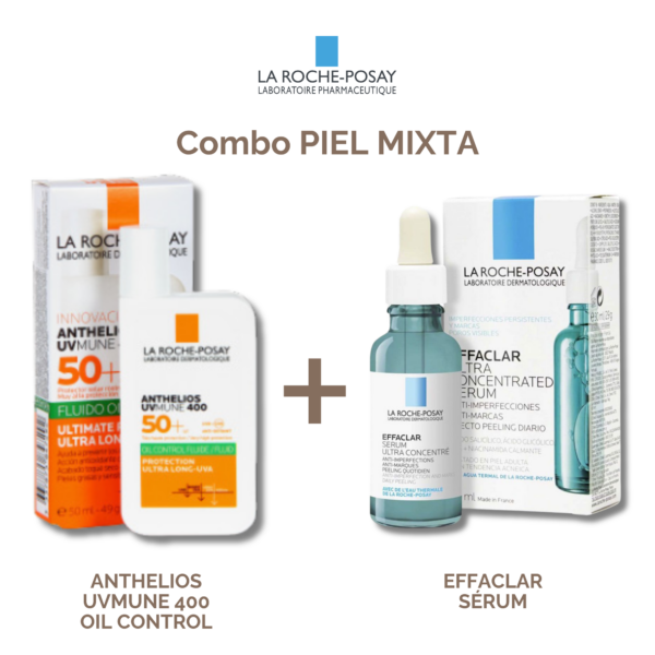 COMBO LRP EFFACLAR SERUM + UV MUNE FLUIDO OIL  CONTROL